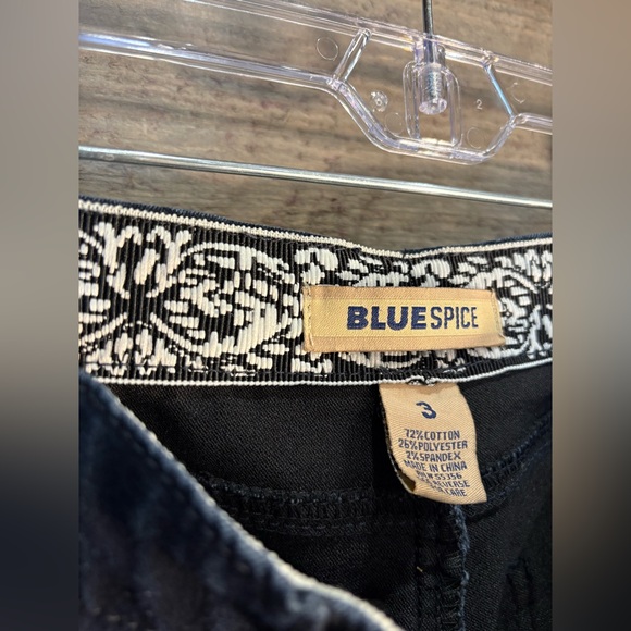 Blue Spice Dark Blue Jeggings Size 3 Faux Zip Pockets Stretch Denim - Picture 5 of 6